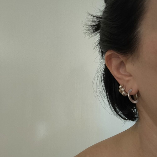 Silver 925 hoop earrings like new