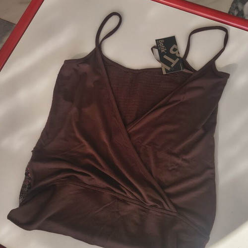 Vintage brown camisole top new, y2k style