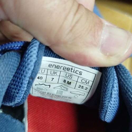 Energetics kids athletic shoes used, blue, size 40