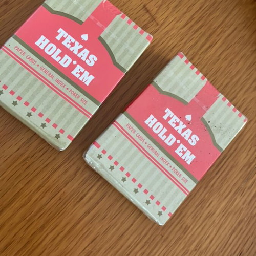 Texas Hold'em playing cards, sealed