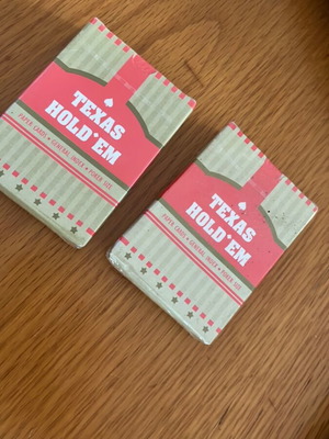 Texas Hold'em playing cards, sealed