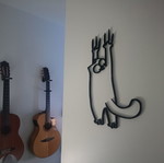 Falling Cat wall decor like new