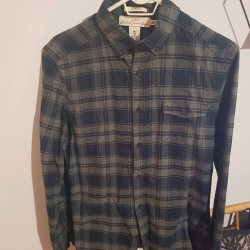 H&M Grey Checked Shirt Size S Like New