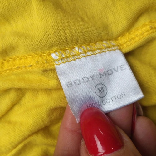 Bodymove yellow shorts used, size M