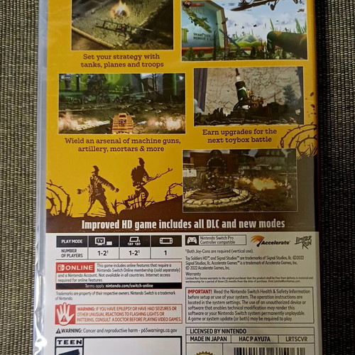 Toy Soldiers Nintendo Switch sealed, limited run