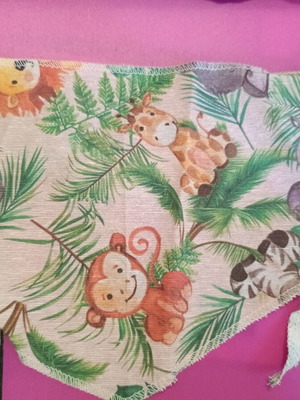 Dog bandana like new with jungle animal design