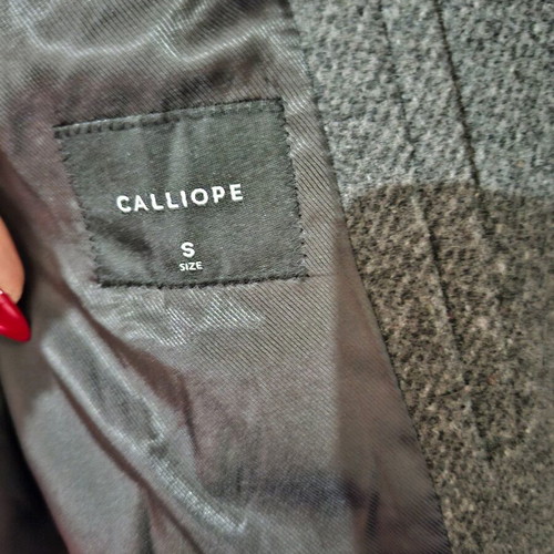 Unisex wool vintage coat in gray color like new
