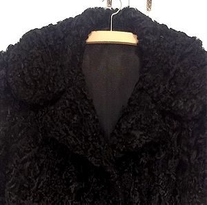 Παλτό από φυσική γούνα σε μαύρο χρώμα