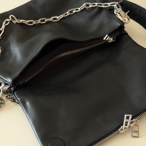 Zadig & Voltaire leather black shoulder crossbody bag like new