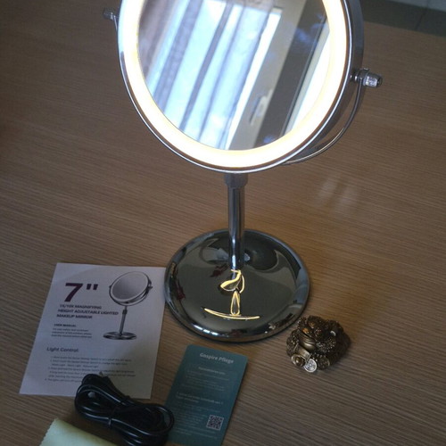 Gospire Lighted Makeup Mirror with 3-Color Lights and 10X Magnification New