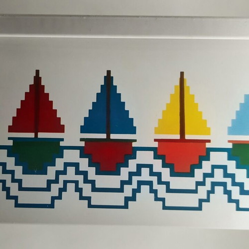 Metal storage box with nautical theme