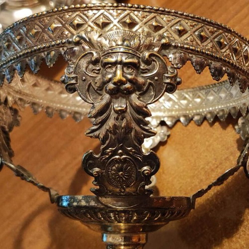 Decorative vessel used with glass interior and lid