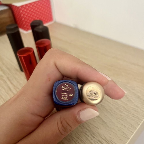 Kiko Milano lipsticks used, various shades red, burgundy, pink, brown