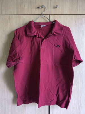 Puma men's polo shirt like new, size L, red