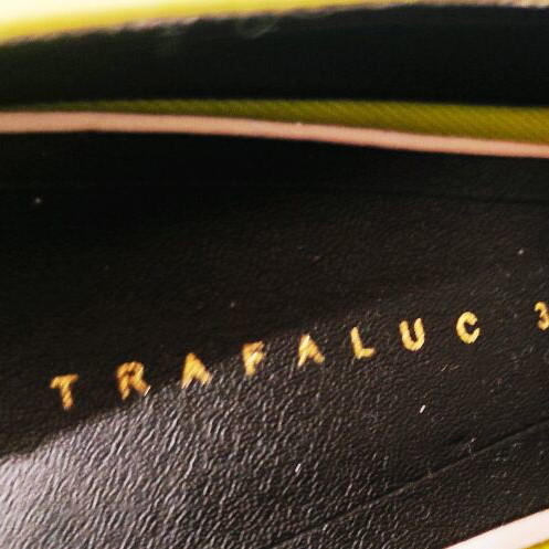 Zara Traffaluc heels size 39 fluoro yellow like new with gift bag