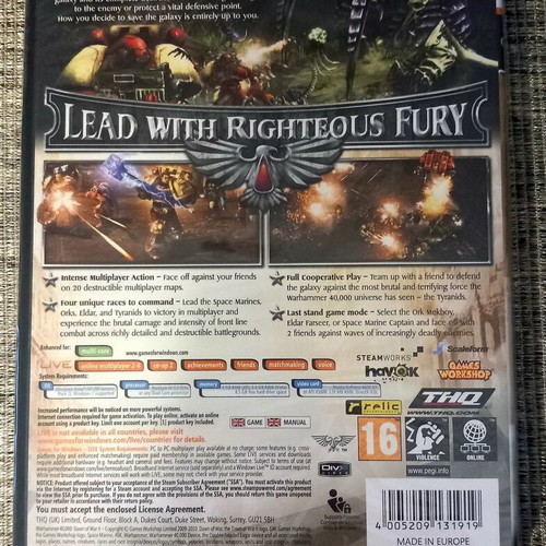 Warhammer 40k Dawn of War 2 Game of the Year Edition PC DVD ROM new with soundtrack