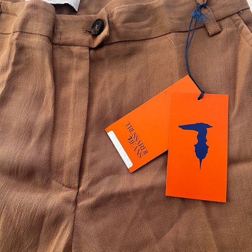 Trussardi Jeans New Pants Size S Beige Brown