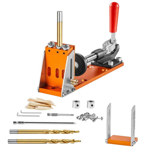 Vevor pocket hole jig set 30 pieces adjustable woodworking system