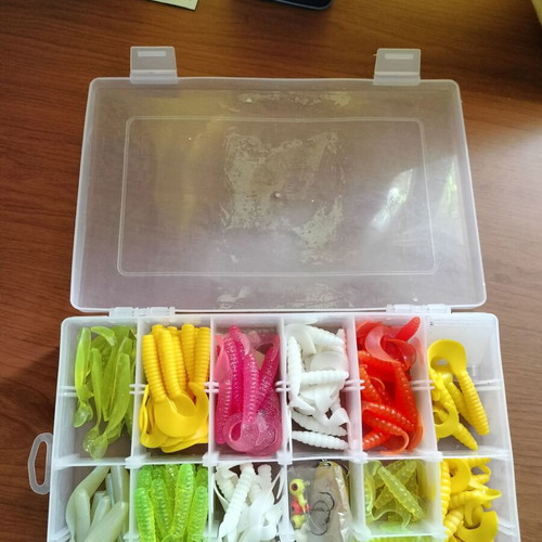 Silicone lures like new, 7 centimeters long