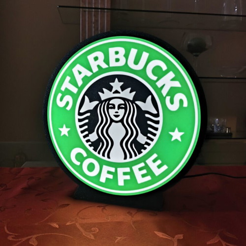 Starbucks lamp like new, USB powered, 22 cm diameter