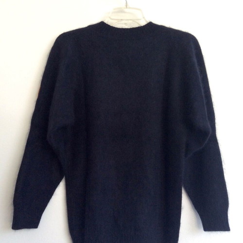 Mondì Wool & Angora Knit Sweater with Tassel Print, Size S/M