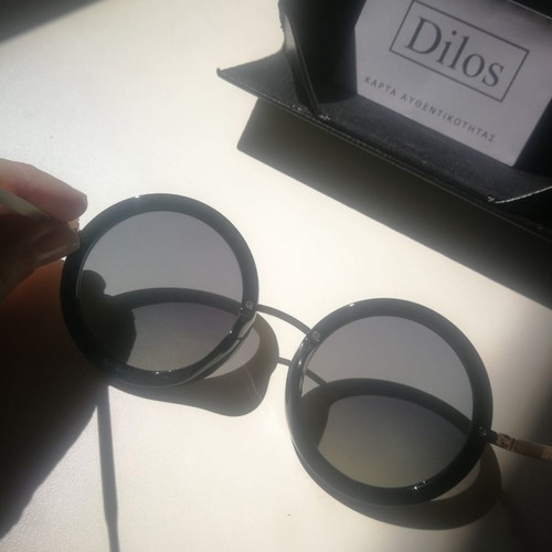 Dilos sunglasses used with polarized lenses, black frame