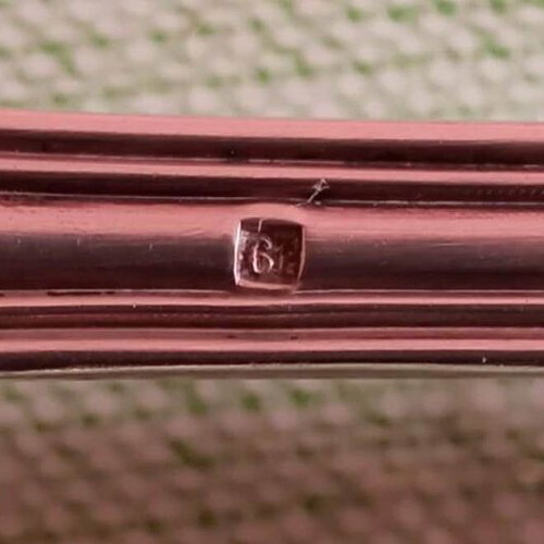 Christofle silver-plated Chinon cutlery set 5+1 used with monograms