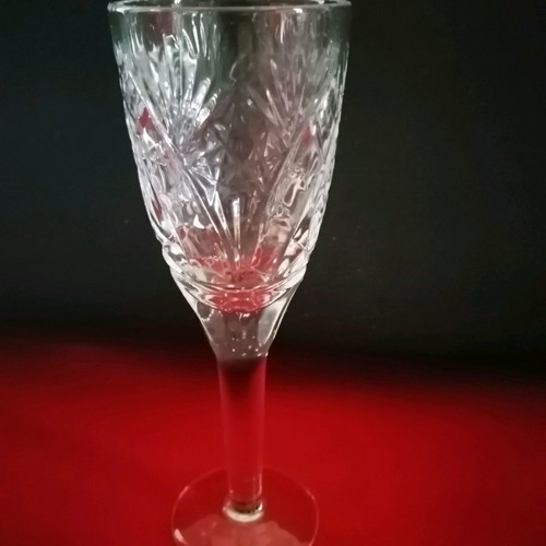 Bohemia crystal liqueur glasses like new, set of 11 pieces