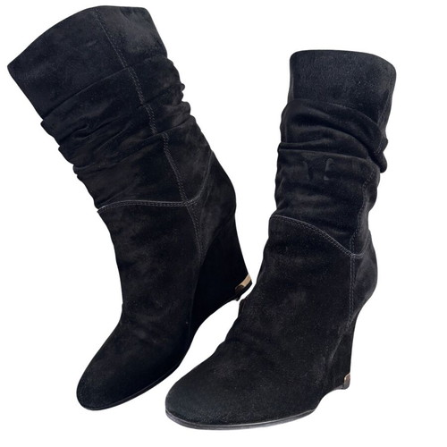 Louis Vuitton black platform boots like new, size 37