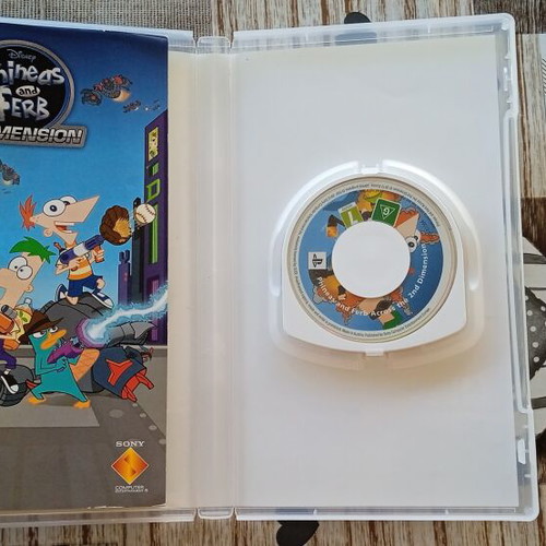Phineas and Ferb Across the 2nd Dimension PSP game used
