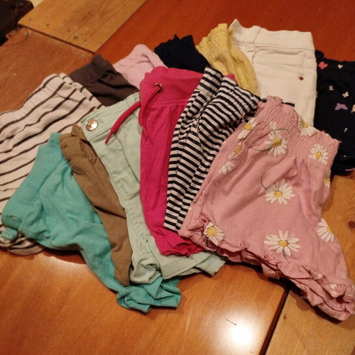 Summer set of shorts and t-shirts for girls age 8, used, H&M Zara Sam