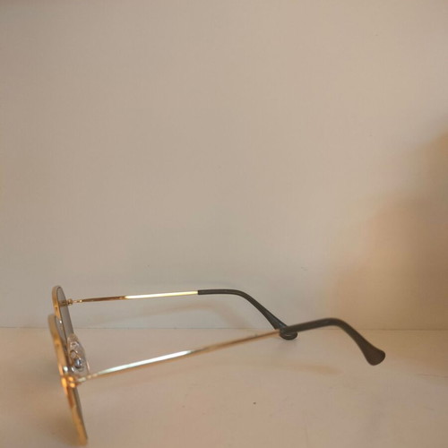 Sunglasses with thin gold frame like new, brown lenses