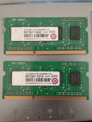 Transcend 2x2GB DDR3 1333 SODIMM RAM