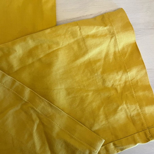 Yellow pants used, size Small, elastic fabric