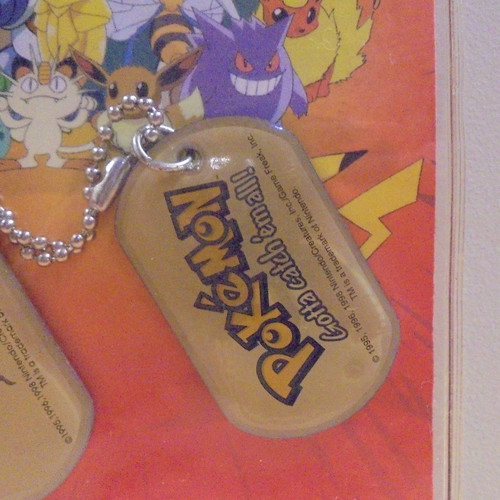 Pokemon Beedrill old promotional metal dog tag Nintendo 1999 new