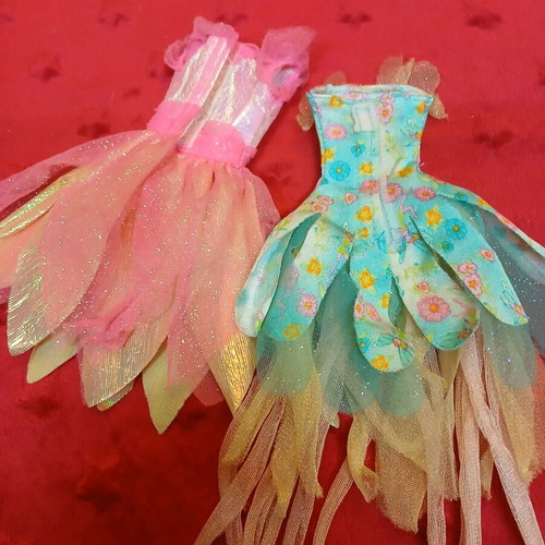 Barbie doll dresses, set of 2 fairy dresses