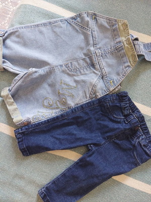Baby clothing set for 6 months like new, jeans and jumpsuit