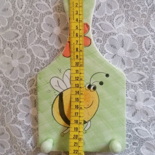 Ceramic kitchen hanger with enamel painting, like new