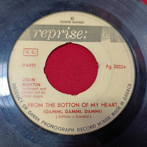 Dean Martin From The Bottom Of My Heart 45 RPM vinyl used