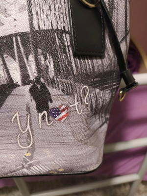 Why Not women's shoulder bag used, black and gray