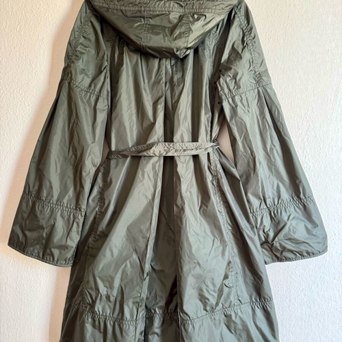Mango waterproof jacket used, removable hood, green, size S