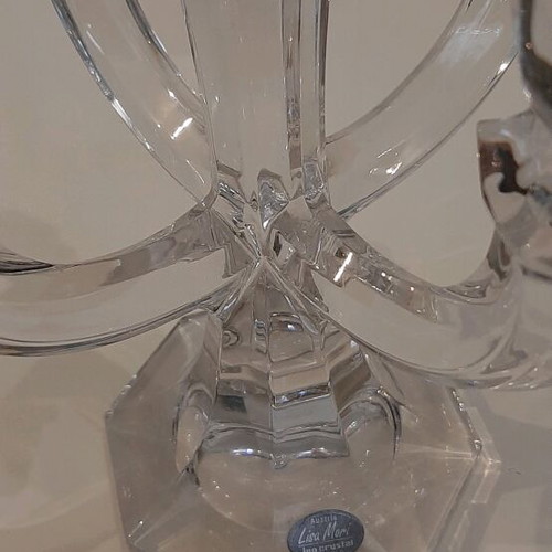 Lisa Mori Lead Crystal Candlestick new