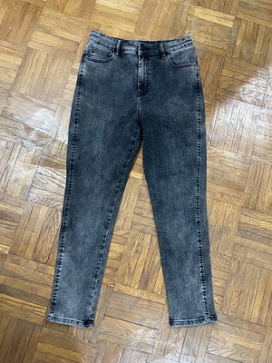 Jeans elastic five-pocket with inner zipper and button, new