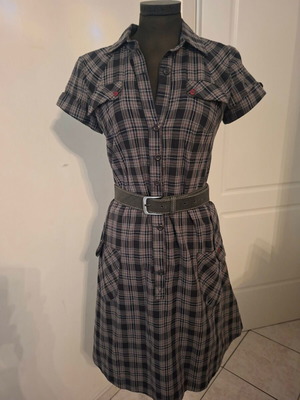 Модерна рокля Ale No размер S като нова, сива и черна