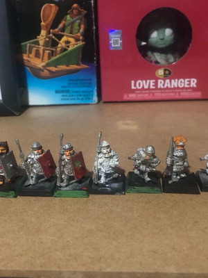 Roman dwarves wargame miniatures from 90s used, set of 8
