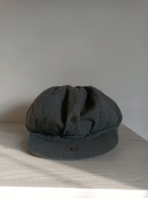 High beret-style women's hat like new, gray, size M