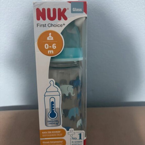 Nuk baby feeding bottle, glass, 0-6 months