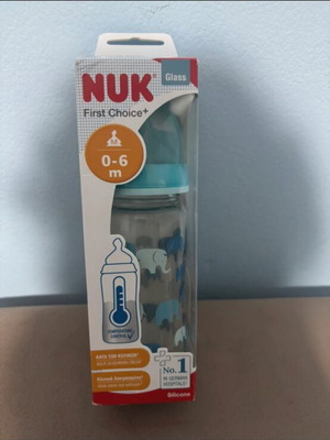 Nuk baby feeding bottle, glass, 0-6 months