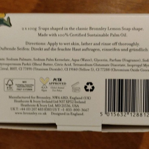 Bronnley lemon soaps new in gift pack
