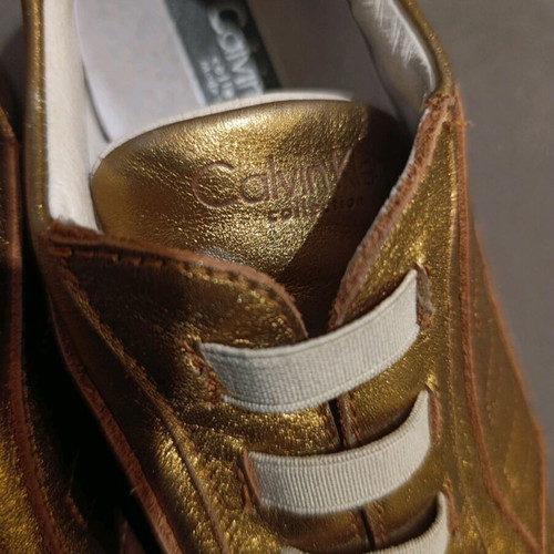Calvin Klein athletic shoes like new, size 38, gold vintage design